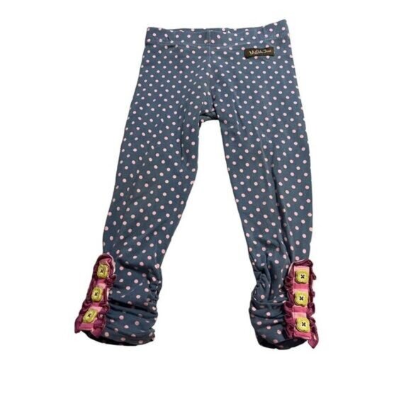 Matilda Jane Make Believe By Design Polka Dot Pants Girls Size 2 Button Accent a - Picture 13 of 13